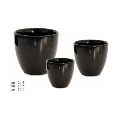 Coprivaso Nero Tondo Set 3 Pezzi - VEA