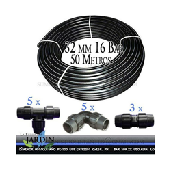 Confezione PE100 Food Pipe 32mm 16 bar 50 m + Accessori precio