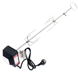 Wiltec - Girarrosto da barbecue 82cm acciaio inossidabile 2 forchettoni Utensile da spiedo precio