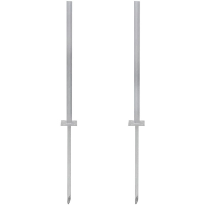 Piedini in Acciaio di Ricambio 2 pz 115 cm Argento