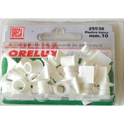 Oreca - 20 Supporti Reggipiano In Plastica Bianca Con Bussola Ad Incassare precio