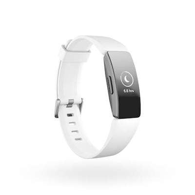 Activity Tracker Inspire HR Impermeabile 5 ATM Display OLED Bluetooth con Cardiofrequenzimetro e Contapassi Taglia S / L Bianco