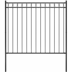Recinzione da Giardino in Acciaio 1,7x1,5 m Nera - Nero - Youthup precio