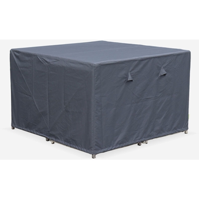 Alice's Garden - Fodera di protezione, dimensioni: 112x112cm, colore: Grigio scuro - Copertura quadrata in poliestere con rivestimento PA per tavoli