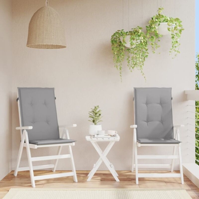 YOUTHUP 2 pz Cuscini per Sedie da Giardino Grigi 120x50x3 cm - Grigio