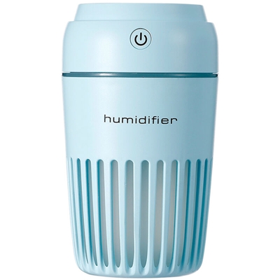 Umidificatore d'aria HM03 Time-Cup Umidificatore d'aria domestico portatile umido puro Luce notturna Umidificatore per auto da ufficio blu - Wopow