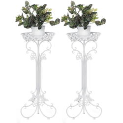 Insma - 2x Espositore per patio con mensola per vasi da fiori (bianco) precio