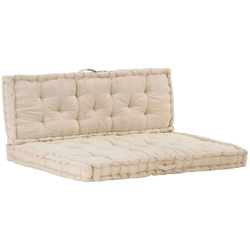 YOUTHUP Cuscini per Pallet e Pavimento 2 pz in Cotone Beige - Beige características