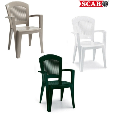 Poltrona da esterno in resina Super Elegant tortora Scab
