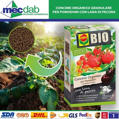 Concime Bio Lana di pecora per pomodori da 750 gr - Compo
