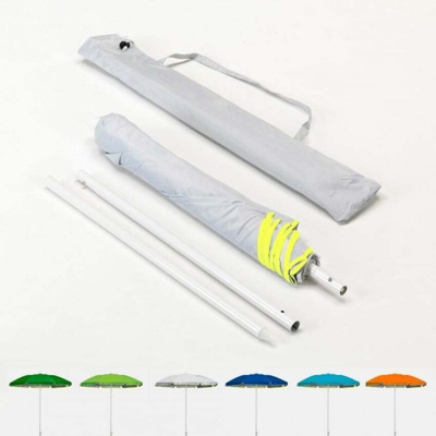Ombrellone mare portatile molto leggero spiaggia tascabile 180 cm Pocket | Bianco - Silver