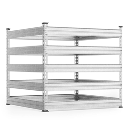 Compostiera in metallo Compostiera da giardino 100 x 100 x 90 cm fino a 900 litri precio