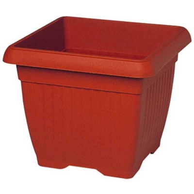 Vaso quadrato color terracotta 35x35x29 cm, (Art. 630, Quadro similcotto) ditta Arca