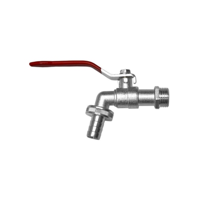 Rubinetto filettato da 1/4 di giro zincato da 3/4 ", GZ 1", per tubo da giardino da 3/4 "