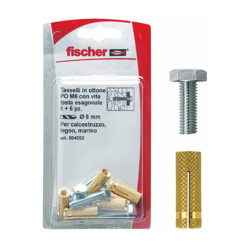 Fischer Tasselli ottone PO M6 TE K con vite (6 Pz.) características