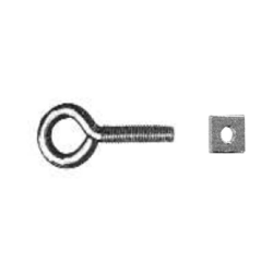 4 OCCHIOLI A VITE CON DADO QUADRO 6X40MM IN FERRO ZINCATO - Oreca en oferta