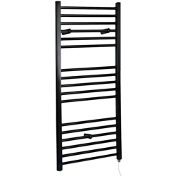 Hudson Reed Nox Scaldasalviette Elettrico Piatto di Design Verticale - Termoarredo Bagno a Scaletta Moderno - Acciaio Nero - 600W - 1200 x 600mm en oferta