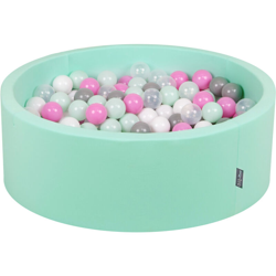 90X30cm/300 Palline ? 7CM Piscina Di Palline Colorate Per Bambini Tondo Fabbricato In EU, Menta:Trasparente/Grigio/Bianco/Rosa/Menta precio