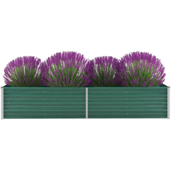 Letto Rialzato Giardino in Acciaio Zincato 240x80x45 cm Verde características