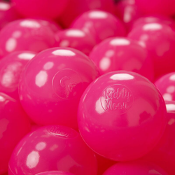 KiddyMoon 100 ? 7CM Palline Morbide Colorate Per Piscina Bambini Fatto In EU, Rosa Scuro - rosa scuro precio