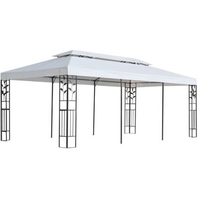 Gazebo 3x6 m Bianco - Bianco - Vidaxl