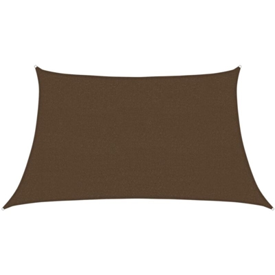 Vela Parasole 160 g/m² Marrone 3/4x2 m in HDPE - Marrone - Vidaxl