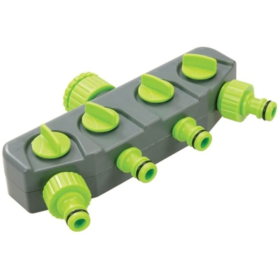 Raccordo rubinetto a 4 vie 3/4' e 1/2' - Silverline