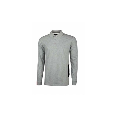 Polo manica lunga LIVE Grey Silver (L) - U Power