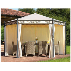 Gazebo esagonale 4 m in ferro grigio antracite | Sabbia precio