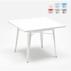 Tavolo Tolix industrial acciaio 80x80 bar e casa Dynamite | Bianco características