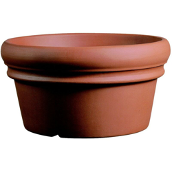 Conca Doppio Bordo in resina mezzo vaso 65 cm. Terracotta en oferta