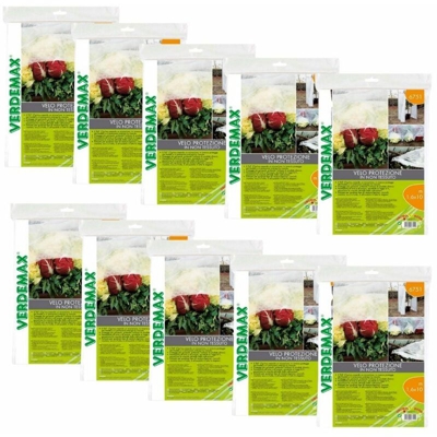 Verdemax 10 veli di protezione in tnt 17 gr/mq colore bianco ciascuno da metri 1,6x10