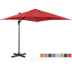 Ombrellone Decentrato Bordeaux Rotondo Girevole Da Terrazzo E Giardino 250 Cm precio