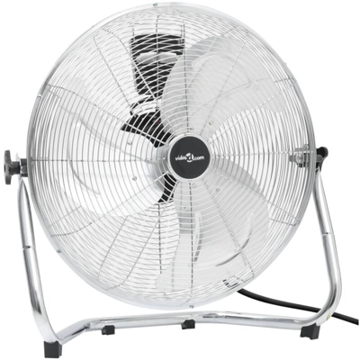 Ventilatore da Pavimento a 3 Velocità 60 cm 120 W Cromato - Argento - Vidaxl