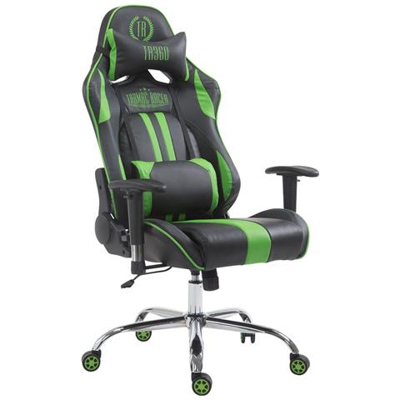 Poltrona Racing Limit XL Similpelle Nero Verde Senza Poggiapiedi