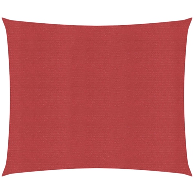 vidaXL Vela Parasole 160 g/m² Rossa 5x5 m in HDPE - Rosso
