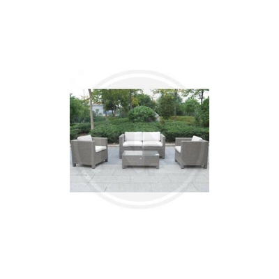 DES - Salotto in polirattan melange grigio maratea completo