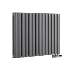 Hudson Reed Revive Caldae Radiatore Termoarredo di Design Orizzontale - Termosifone Doppio Con Finitura Antracite - Attacchi Centrali - 1307W - 635 x precio