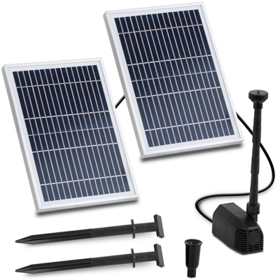 Uniprodo - Pompa Laghetto Solare Fontana Ad Energia Solare Sole Fontane 1.350 L/H 2X6 W