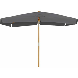 Songmics - Ombrellone da Balcone di 3 x 2 m, Parasole Rettangolare Protezione UPF50+, Palo e Stecche in Legno, Inclinabile, Base Non Inclusa, per características