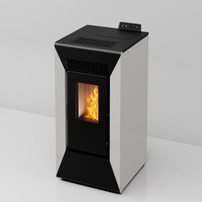 Stufa a pellet Courmayeur 8,74 kw - Bianco