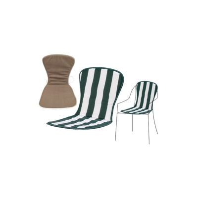 Cuscino Monobasso Bordato con Retro in tnt Bianco/verde