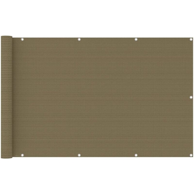 Paravento da Balcone Grigio Talpa 120x400 cm in HDPE - Grigio talpa - Vidaxl