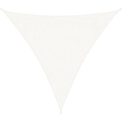vidaXL Parasole a Vela HDPE Triangolare 3,6x3,6x3,6 m Bianca - Bianco