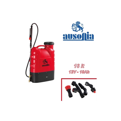 Irroratore/Spruzzatore/Spruzzino/Pompa irroratrice con batteria al litio ricaricabile 12V 16lt. a spalla/zaino Ausonia