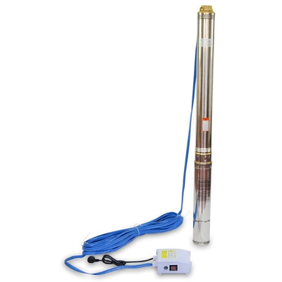 Grandmaster - Pompa Sommersa Per Pozzo 2200W/3HP, 5,7m3/h, Acciaio Inossidabile, Profondità Massima 40m, Cavo 22m, 2850RPM, IP68, 26 Giranti In