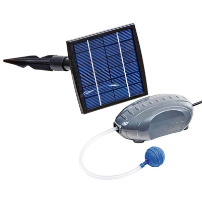 Set Pompa d'Aria e Pannello Solare 120L/h - Nero - Heissner