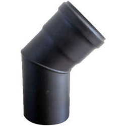 Apros - Curva a gomito per canna fumaria stufa a pellet in acciaio nero da 1,2 mm -Ø 80 mm / 45° en oferta