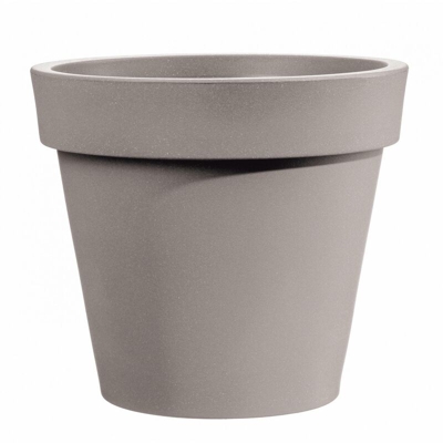 Vaso rotondo in resina 'Easy' 130 cm. Taupe