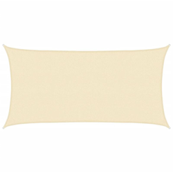 vidaXL Parasole a Vela HDPE Rettangolare 2x4 Crema - crema características